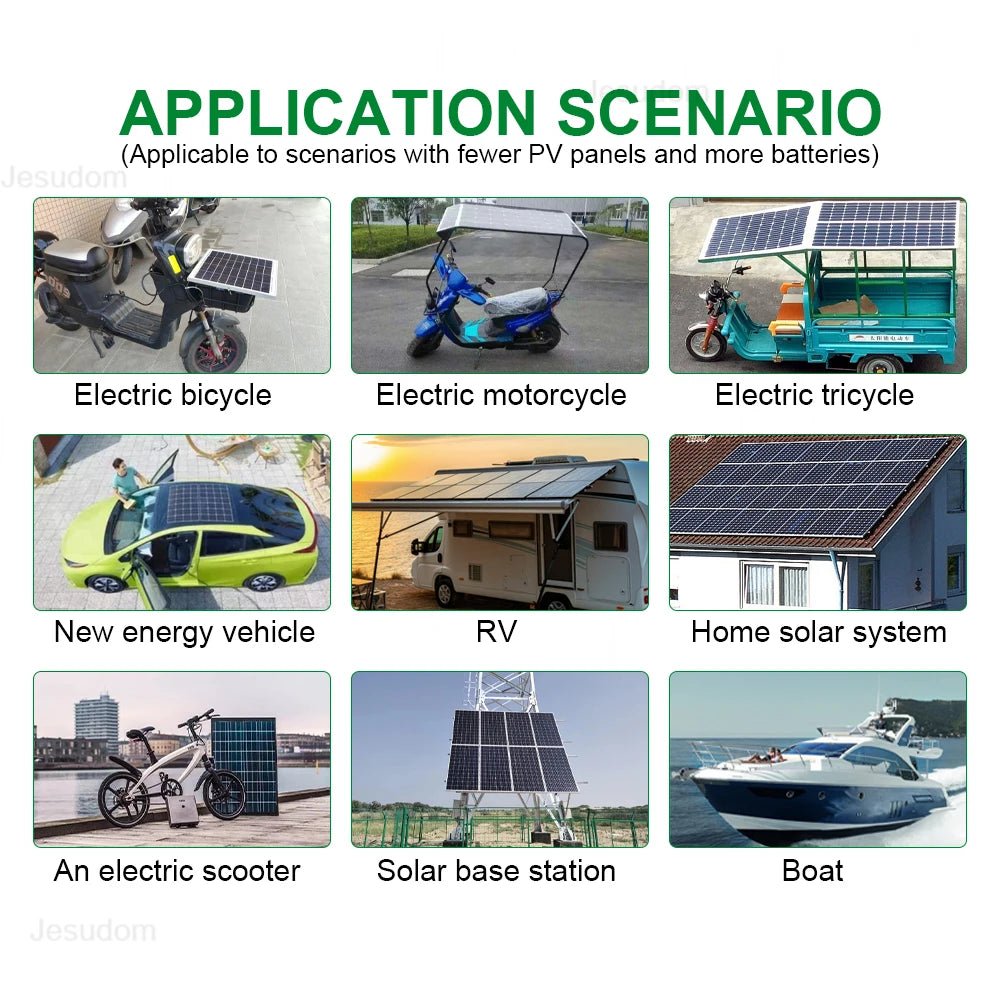 MPPT Solar Boost Controller 600W BM6072 For Household Use 24V 36V 48V 60V 72V Battery System Solar Panel 12-50V Input