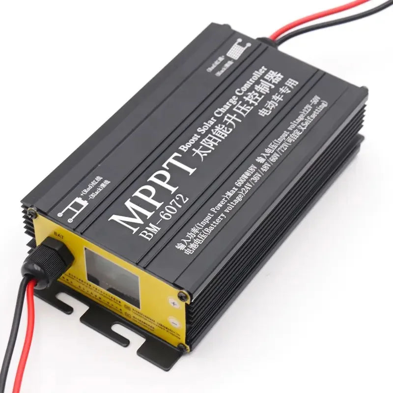 MPPT Solar Boost Controller 600W BM6072 For Household Use 24V 36V 48V 60V 72V Battery System Solar Panel 12-50V Input
