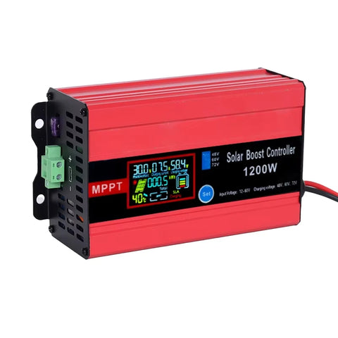 LCD MPPT Solar System Charge Controller 12V/24V/48V 25A 700W/1400W High Efficiency Booster Converter Upgraded Version