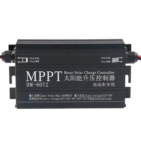 MPPT Solar Boost Controller 600W BM6072 For Household Use 24V 36V 48V 60V 72V Battery System Solar Panel 12-50V Input