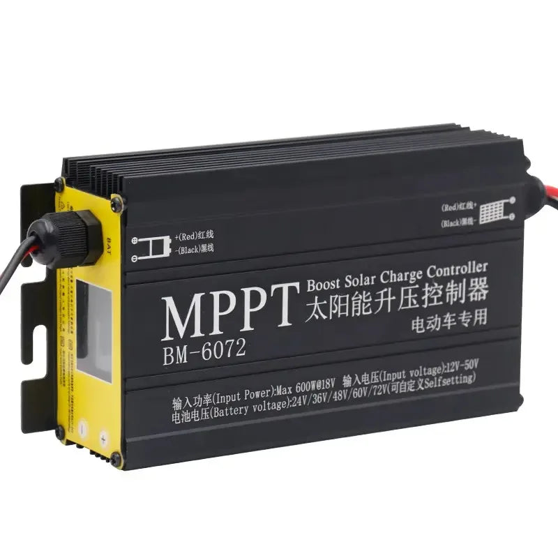 MPPT Solar Boost Controller 600W BM6072 For Household Use 24V 36V 48V 60V 72V Battery System Solar Panel 12-50V Input